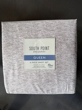 South Point Queen 6-Piece Sheet Set - Heather Gray